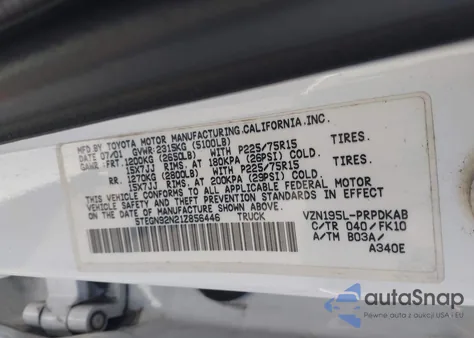 2001 Toyota Tacoma Prerunner V6 из США, поврежденный, VIN 5TEGN92N21Z856446